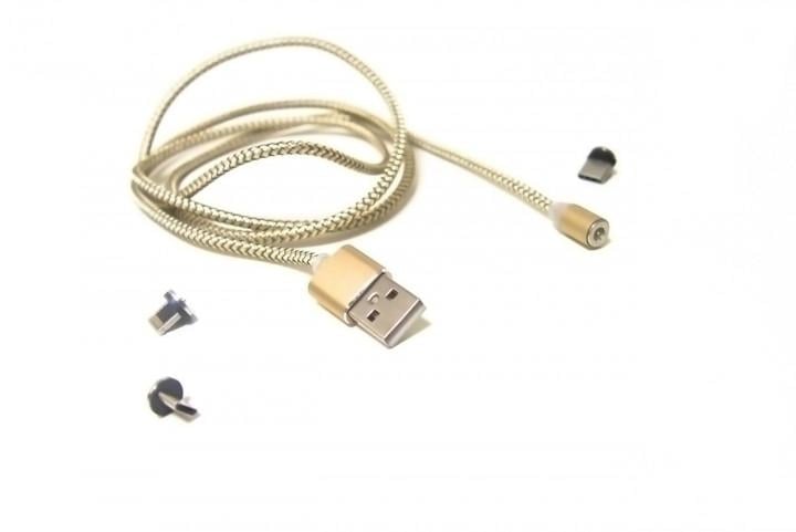 Кабель Magnetic Cable micro usb M3 4994 магнитный круглый 3в1