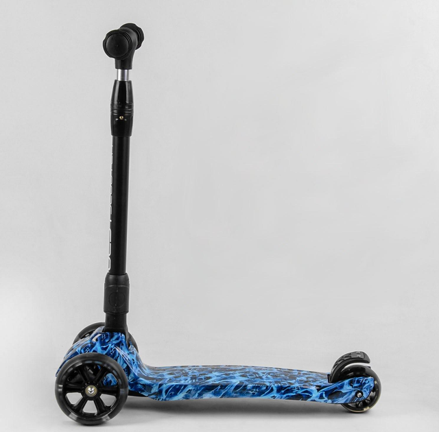 Самокат трехколесный Best Scooter MAXI 24-601 складной алюминиевый руль/колеса PU со светом (25308308)