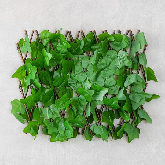 Панель декоративна зі штучної та лози плющ 37,5х120 см Зелений (2017-005)