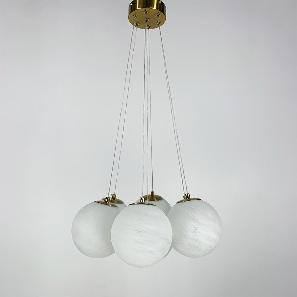 Люстра-пучок на 7 білих мармурових плафонів (MJ 141/7 AB+WT) - фото 2 Люстра-пучок на 7 білих мармурових плафонів (MJ 141/7 AB+WT) - фото 2