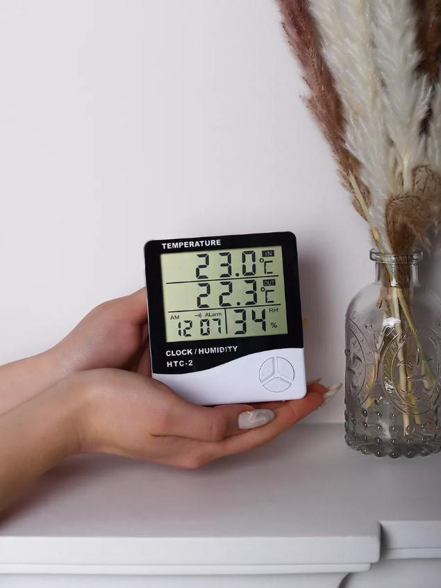Термометр для дома цифровой Uchef HTC-2 для измерения температуры/влажности с дисплеем (474722804) - фото 6 Термометр для дома цифровой Uchef HTC-2 для измерения температуры/влажности с дисплеем (474722804) - фото 6