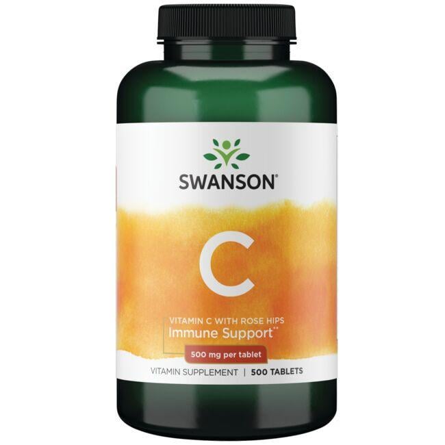 Витамин C Swanson Vitamin C with Rose Hips 500 mg 500 Tabs