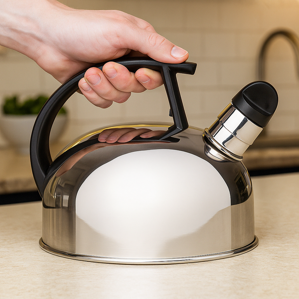 Чайник для плиты со свистком EdgeSteel нержавеющая сталь одинарное дно 1,5 л (03-MH-1762) - фото 6 Чайник для плиты со свистком EdgeSteel нержавеющая сталь одинарное дно 1,5 л (03-MH-1762) - фото 6