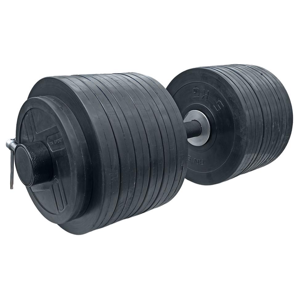 Гантель резиновая олимпийская RN-Sport на 72 кг (2522949989_rn_2) - фото 1