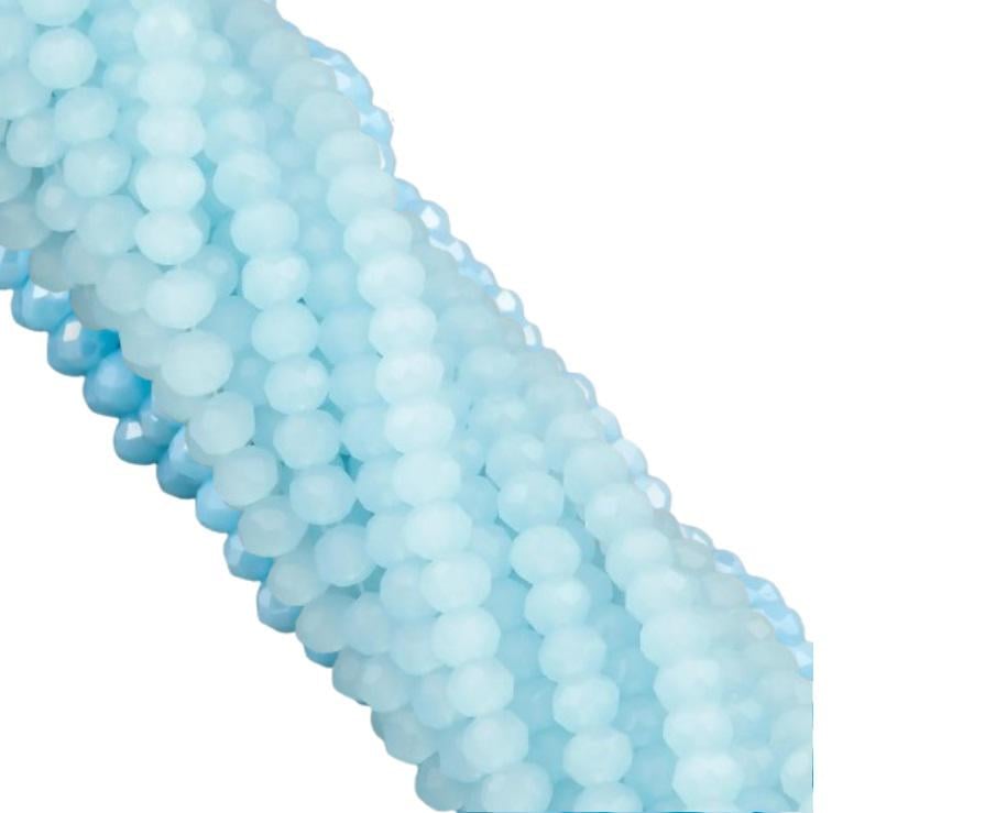 Бусины Swarovski огранки рондель 3,5х3 мм 34 см 124 шт. Небесный светлый (БС3065а42)