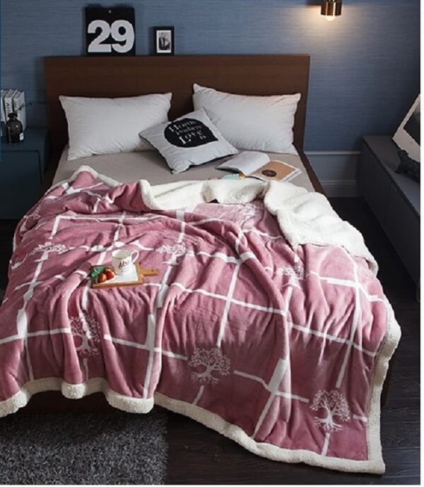 Плед-покрывало микрофибра двуспальный Sherpa Дерево