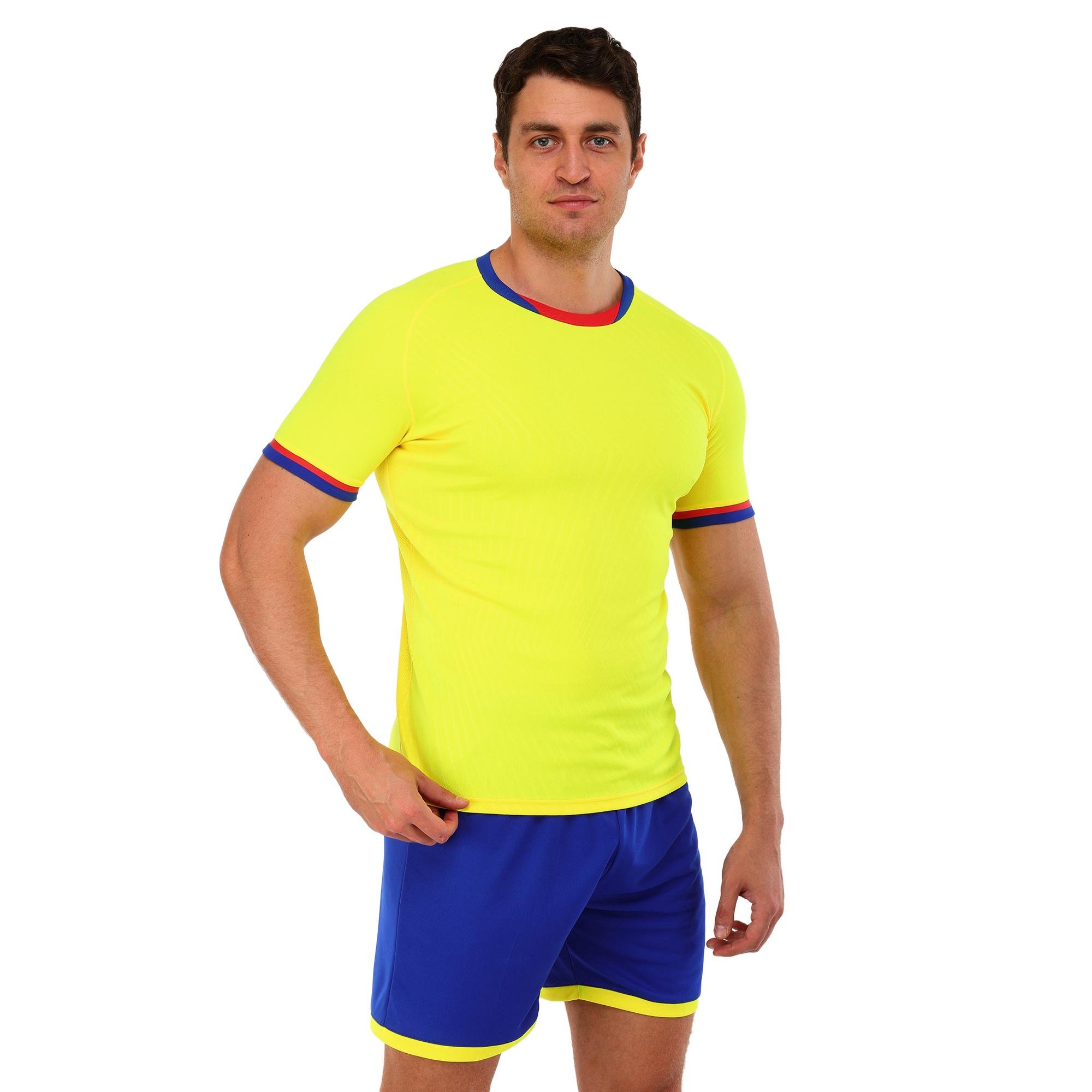 Форма футбольная комплект Lingo JG-6319 футболка/шорты полиэстер XL Желтый-синий (JG-6319_Желтый-синий_XL)