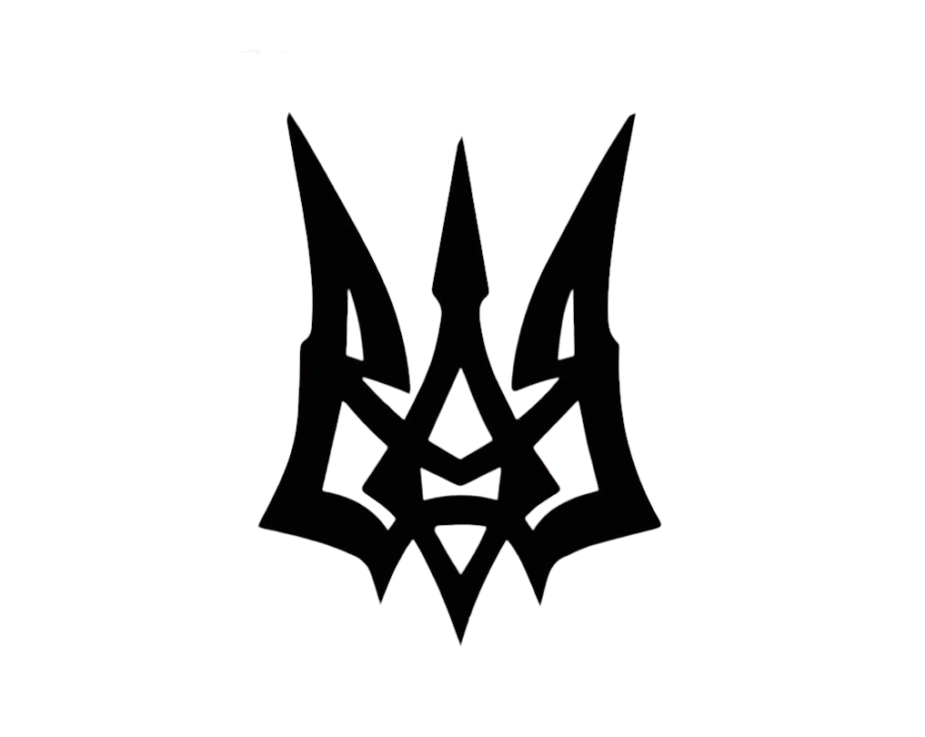 Наклейка на авто Герб України 80 см Чорний (9880305)