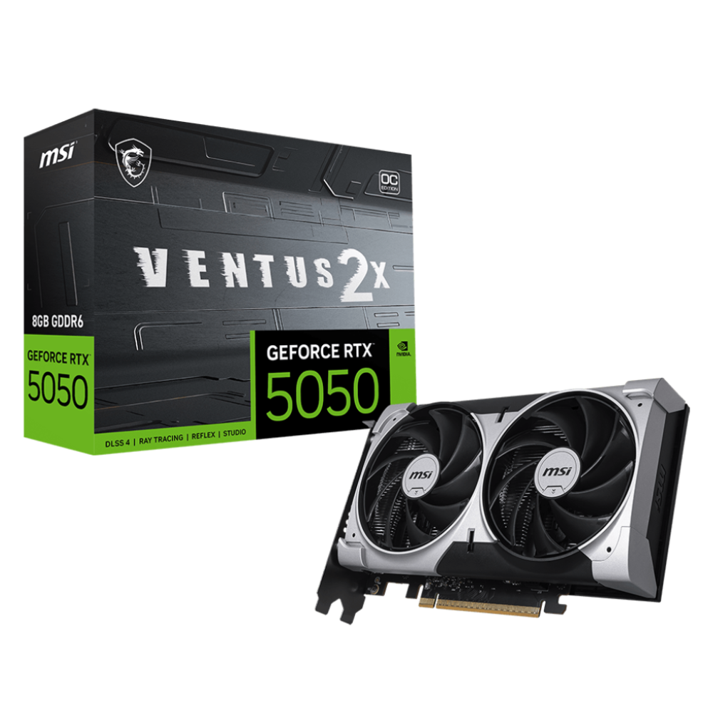 Відеокарта MSI NVIDIA GeForce RTX 5050 VENTUS 2X OC 8 Гб 20000 MHz Silver - фото 4 Відеокарта MSI NVIDIA GeForce RTX 5050 VENTUS 2X OC 8 Гб 20000 MHz Silver - фото 4
