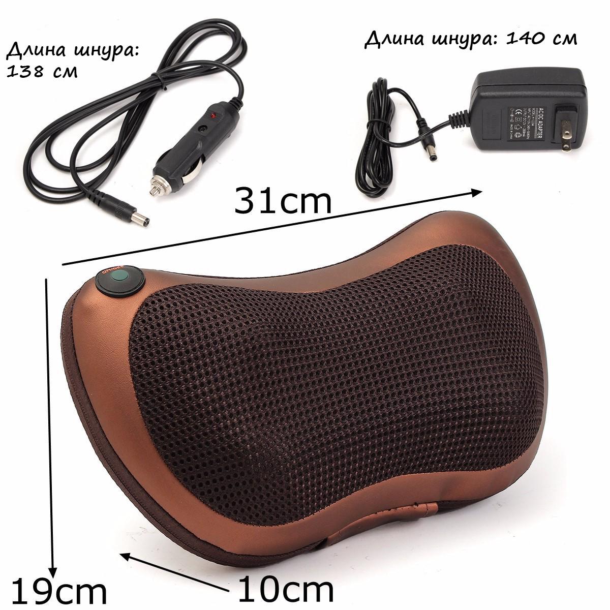 Роликовий масажер-подушка Massage pillow для тіла з підігрівом (349) - фото 7