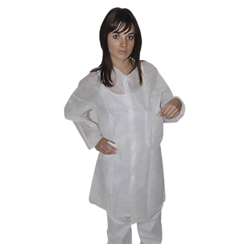 Халат одноразовий Medicom із застібкою-кнопками загального призначення 25 шт. 115х80 см Білий (40.403-05)