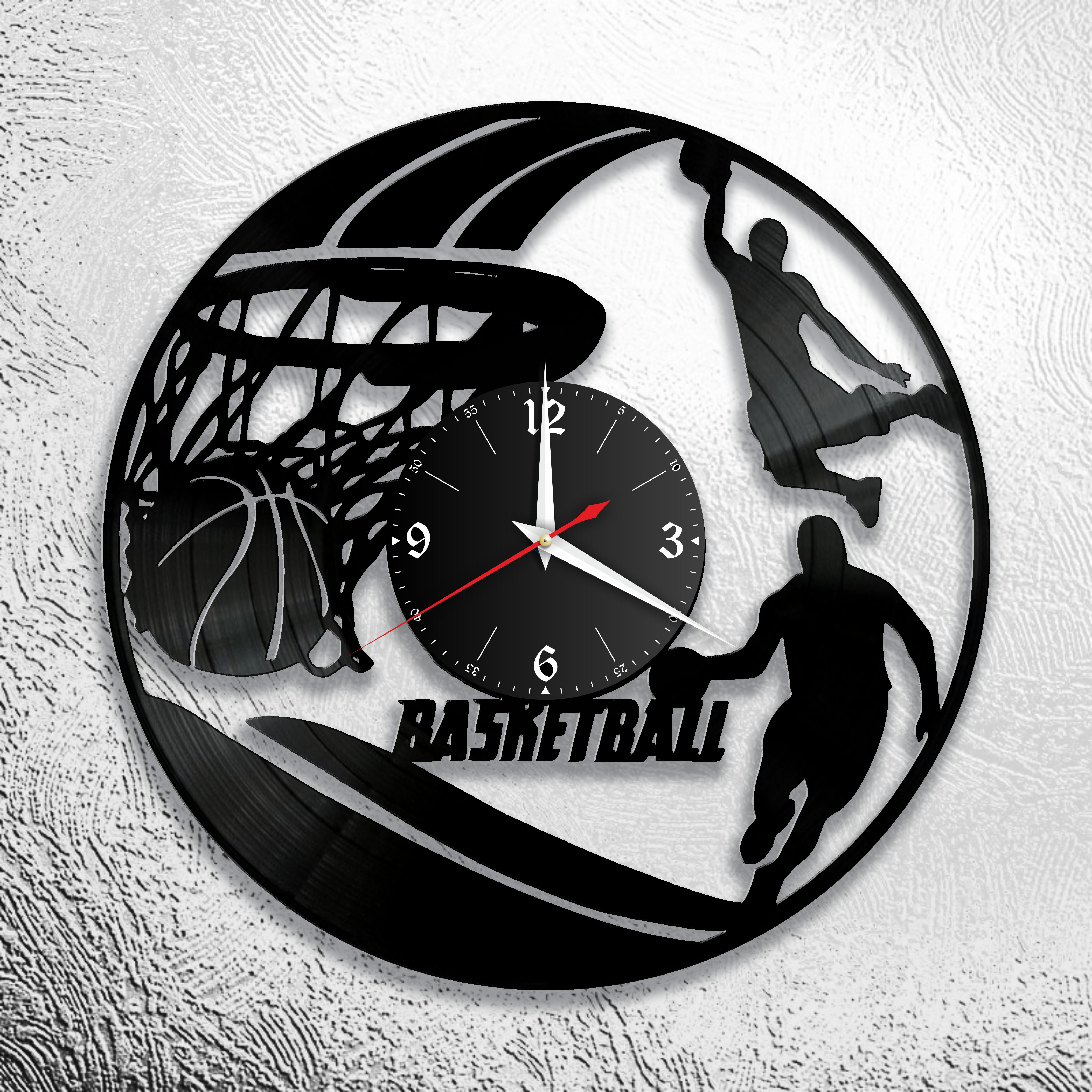 Годинник настінний Баскетбол 0962 з вінилової платівки