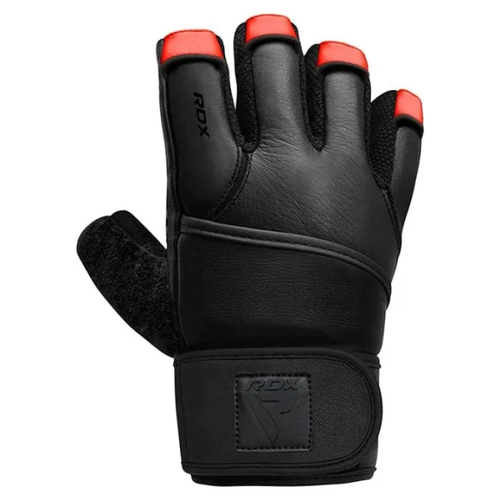Рукавички для залу RDX L7 Weight Lifting Leather Gym Gloves M Чорний (3068185060)