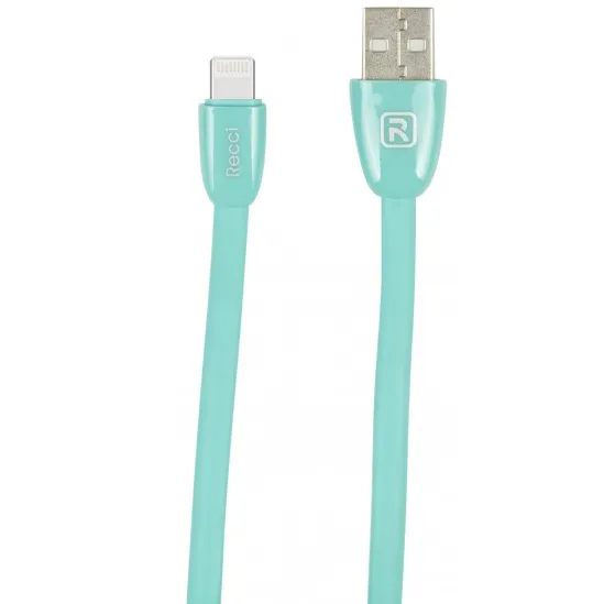 Кабель Recci RCL-S100 USB Lightning Jelly 1 м Зелений (6955482585146)