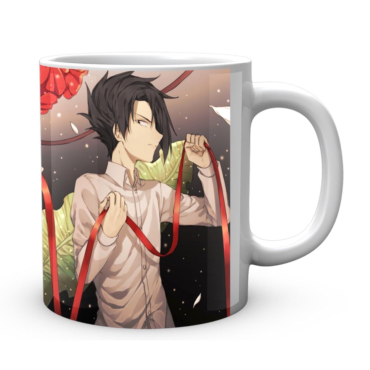 Чашка GeekLand The Promised Neverland Норман Эмма Рей с красной лентой (NV 02.454)