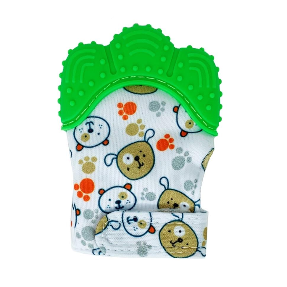 Прорезыватель-перчатка Лапка на липучке Зеленый (FR-132-R-87)