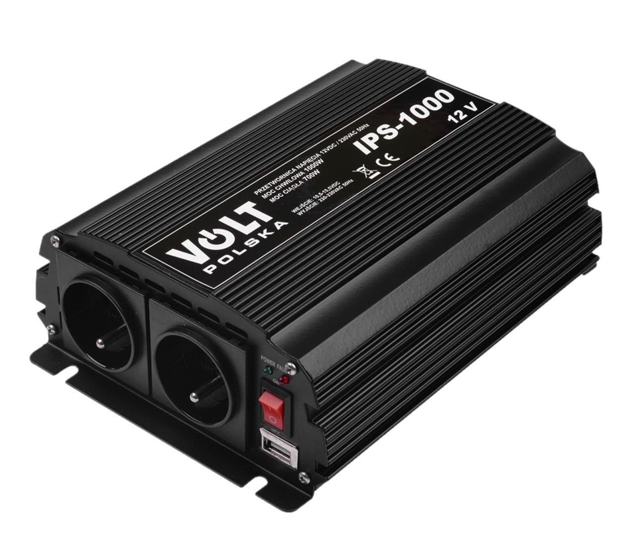 Автомобільний інвертор DC-AC Volt Polska IPS 1000 12/230V 700/1000W (3IPS100012)