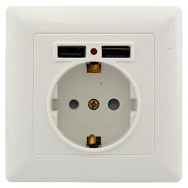 Розетка 1-я внутренняя и 2 USB (2019235170) Розетка 1-я внутренняя и 2 USB (2019235170)