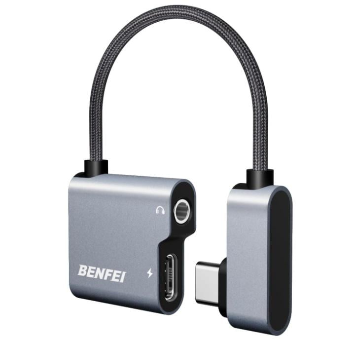 Адаптер для навушників і зарядного пристрою BENFEI 2в1 USB-C 3,5 мм і PD 60W з DAC (33037977) Адаптер для навушників і зарядного пристрою BENFEI 2в1 USB-C 3,5 мм і PD 60W з DAC (33037977)
