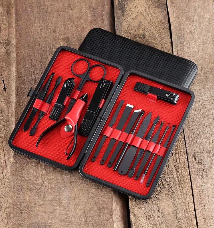 Набір інструментів для манікюру та педикюру 16 шт. Чорний - фото 4 Набір інструментів для манікюру та педикюру 16 шт. Чорний - фото 4