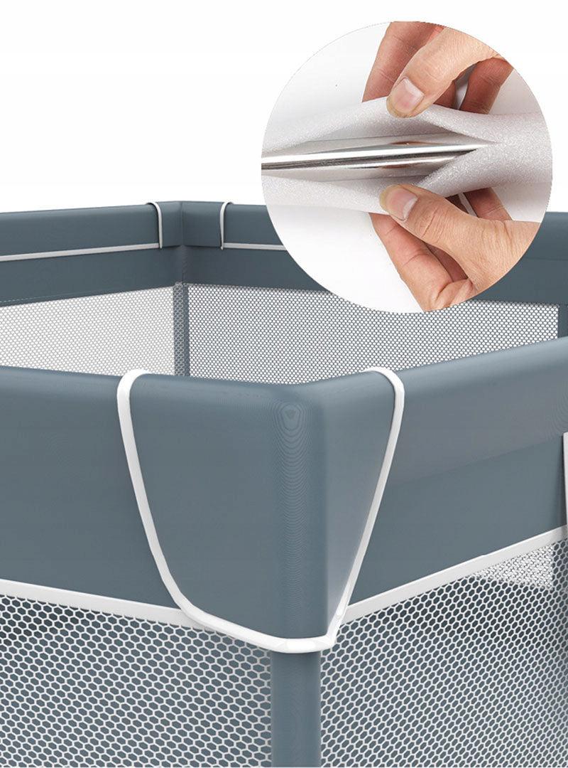 Манеж детский Bergens с сумкой и шариками 10 шт. 180х150 см Серый (28614094) - фото 5