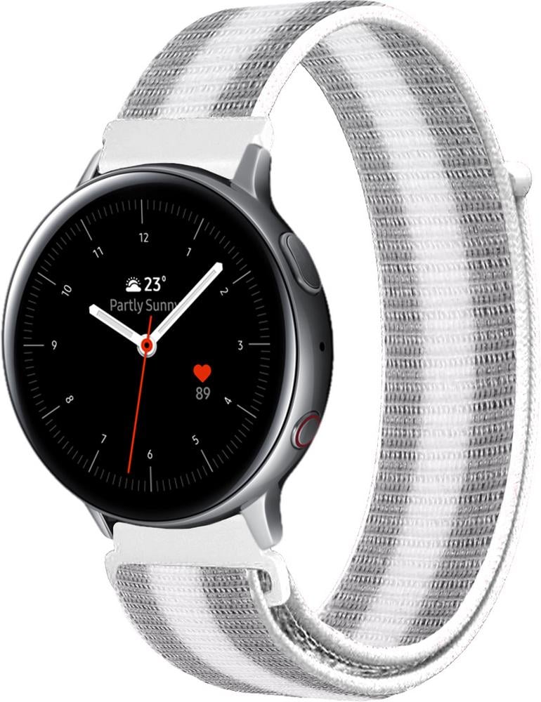 Ремешок нейлоновый Sport Loop для Galaxy Watch Active 2 40/44 мм Silver/White (22393-58)