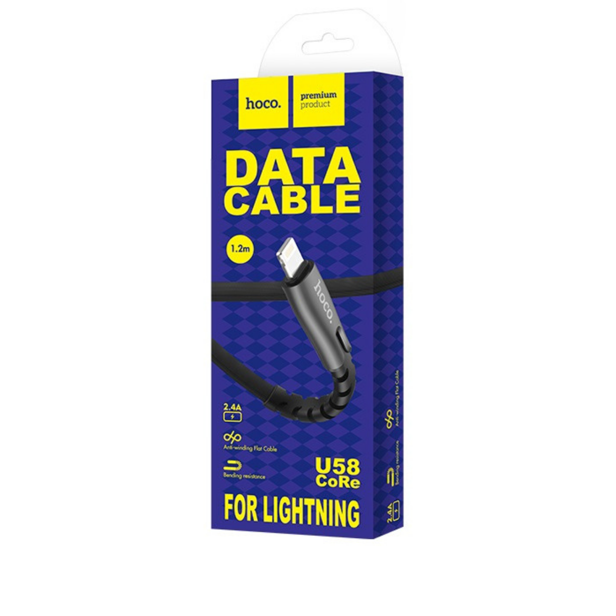 Кабель Hoco U58 Core charging data cable for Lightning Black - фото 2