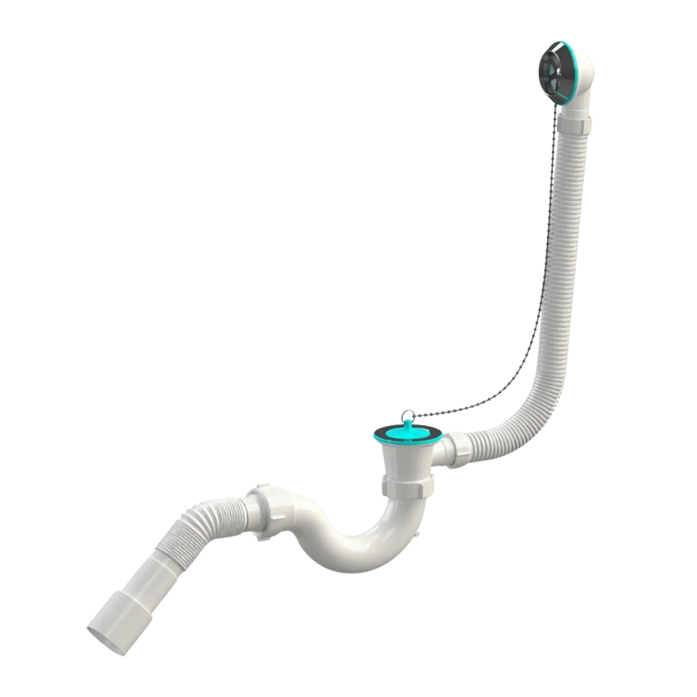 Сифон для ванной SoloPlast В0110 с переливом пластиковый (2511637297)