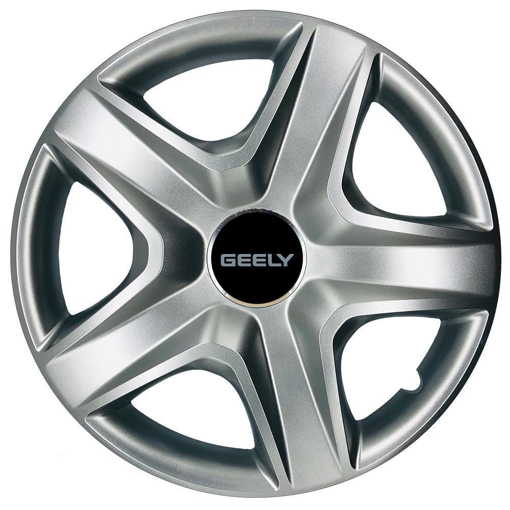 Колпаки SJS 418 с логотипом Geely R16 4 шт. Серебристый (2789080327)