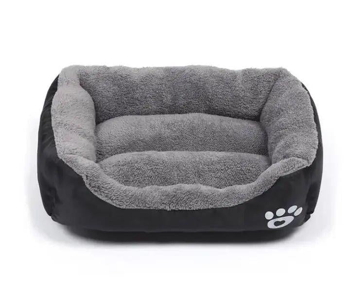 Лежанка-пуф для кошек и собак защищает от сквозняка из экологичного хлопка M 47х35 см Черный