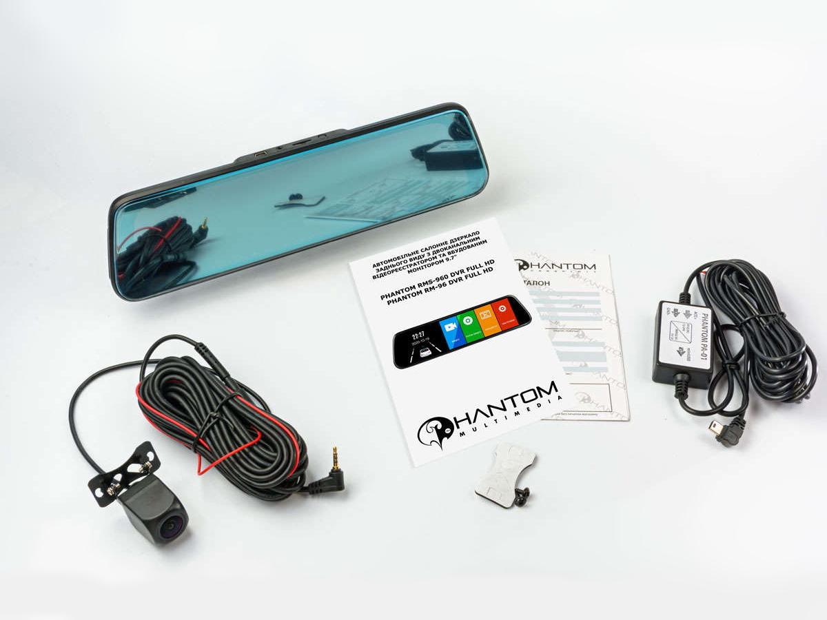 Дзеркало з відеореєстратором Phantom RMS-960 DVR FullHD-3B - фото 6 Дзеркало з відеореєстратором Phantom RMS-960 DVR FullHD-3B - фото 6