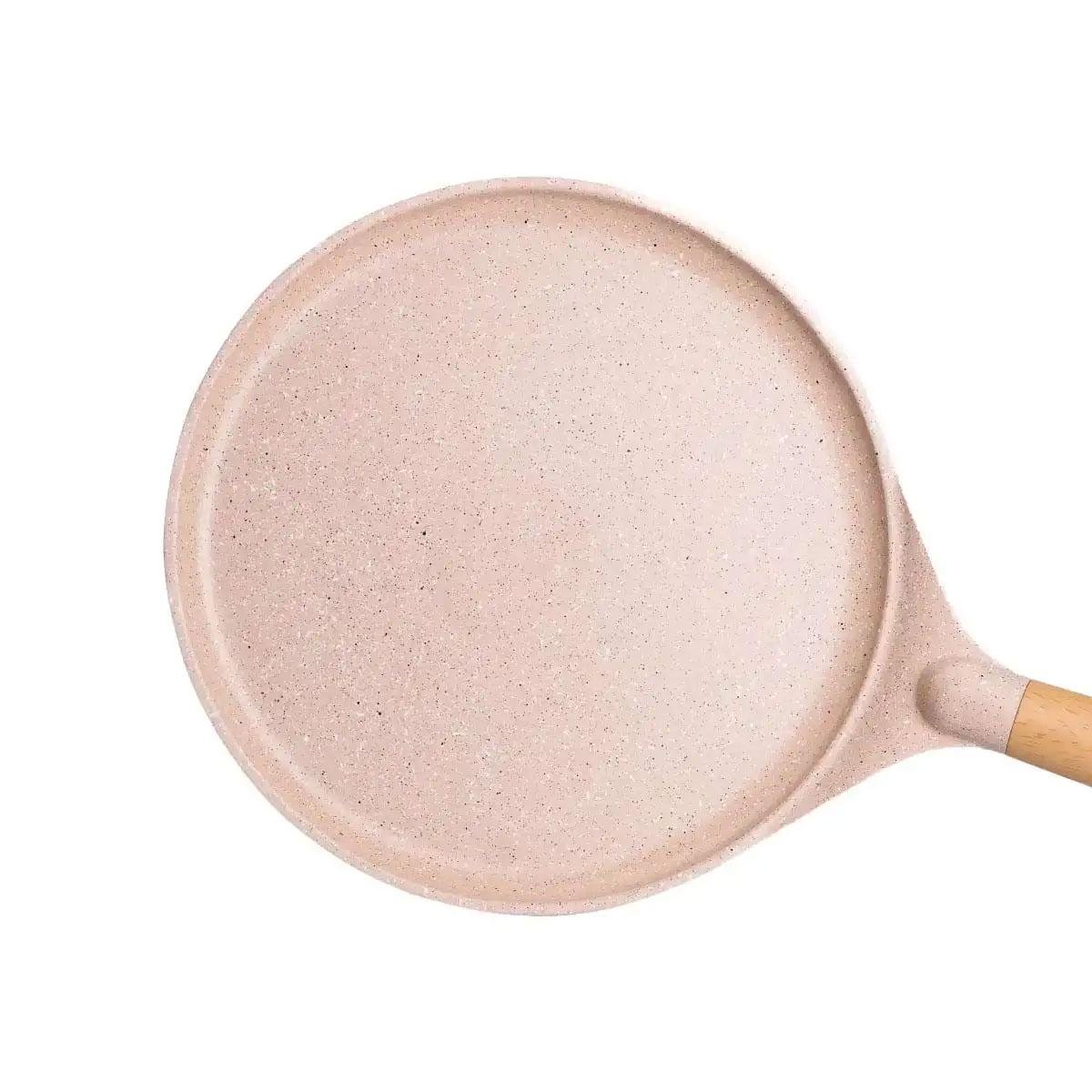 Млинна сковорідка MGC з мармуровим антипригарним покриттям алюмінієва ⌀28 см Світло-рожевий - фото 4 Млинна сковорідка MGC з мармуровим антипригарним покриттям алюмінієва ⌀28 см Світло-рожевий - фото 4