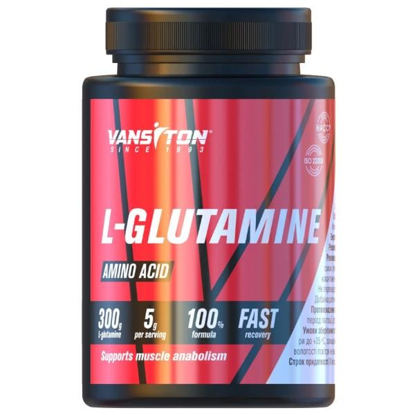 Глютамин для спорта Vansiton L-Glutamine 300 г/60 порций (23469135)