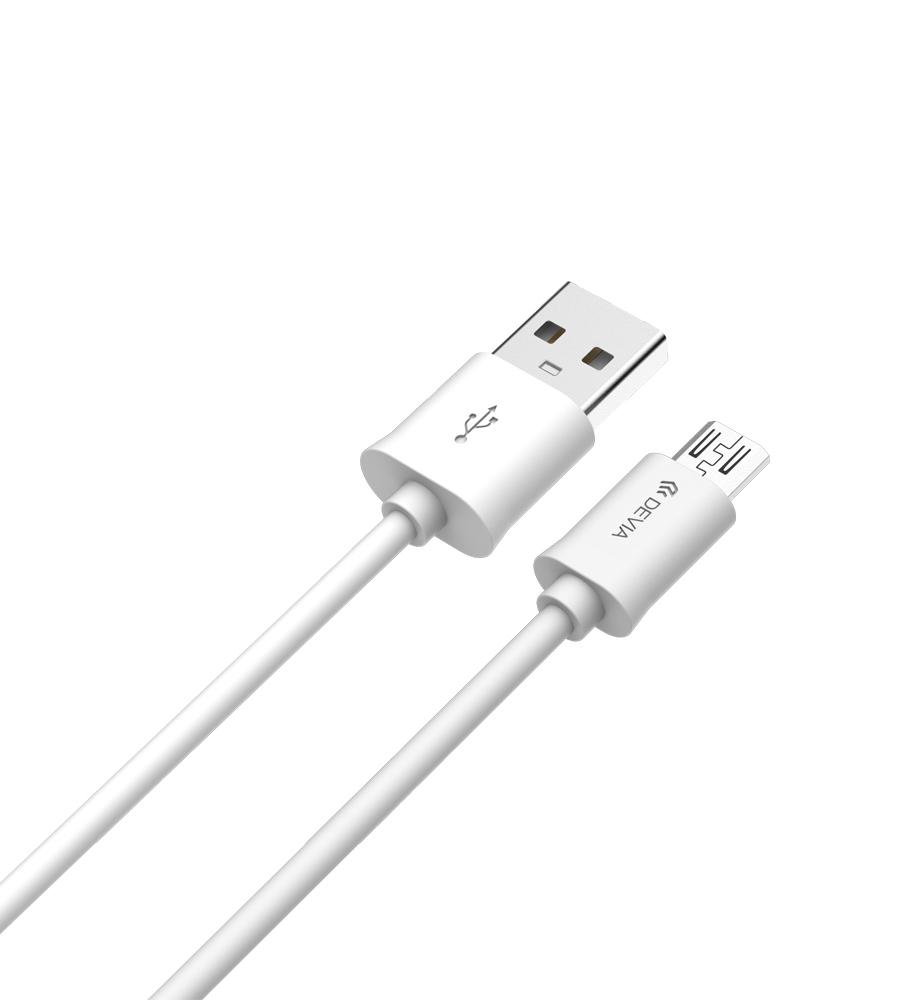 Кабель Devia Smart microUSB 2,1A 1 м Белый (10679) - фото 2 Кабель Devia Smart microUSB 2,1A 1 м Белый (10679) - фото 2