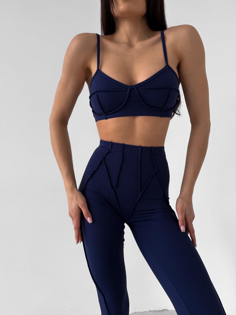 Топ со швами наружу с чашками M Темно-синий (RTPX05M)