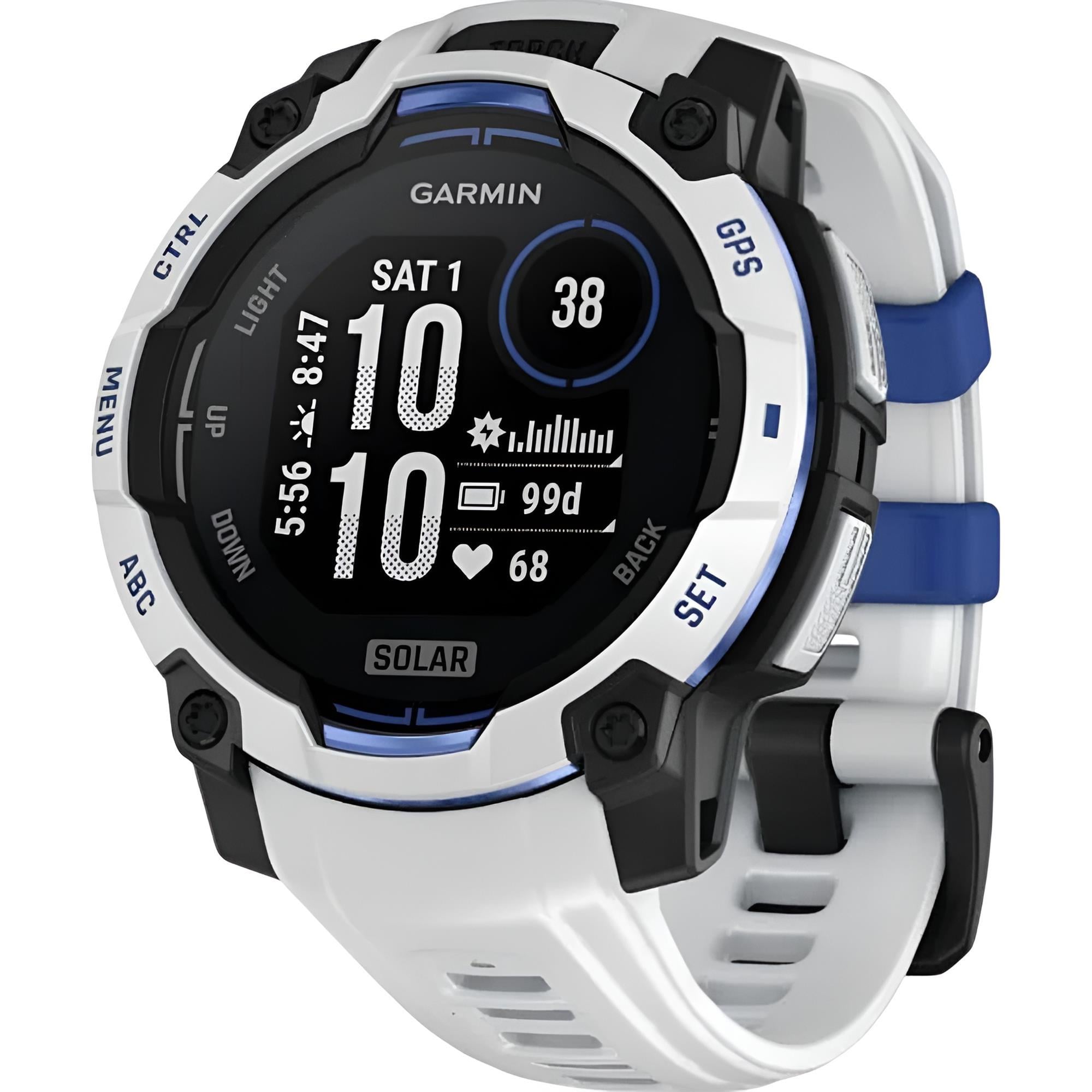 Смарт-часы Garmin Instinct 3 45 мм Monochrome GPS NFC WR100 White/Blue (010-02934-03) Смарт-часы Garmin Instinct 3 45 мм Monochrome GPS NFC WR100 White/Blue (010-02934-03)