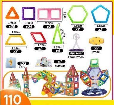 Конструктор магнітний Magnetic 110 елементів (538) - фото 4 Конструктор магнітний Magnetic 110 елементів (538) - фото 4