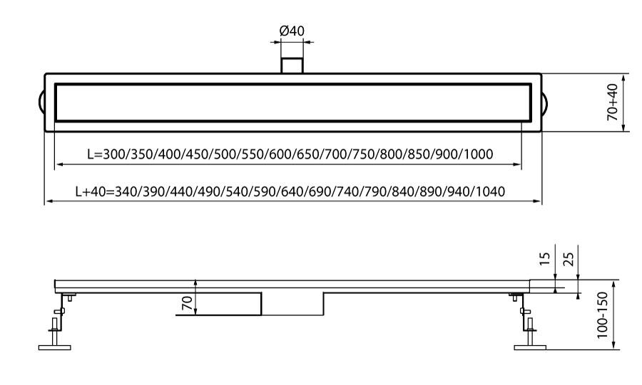 Трап душовий Koer FD07-20x600-Slender тонкий з нержавіючої сталі SUS304 (KR5135) - фото 2 Трап душовий Koer FD07-20x600-Slender тонкий з нержавіючої сталі SUS304 (KR5135) - фото 2