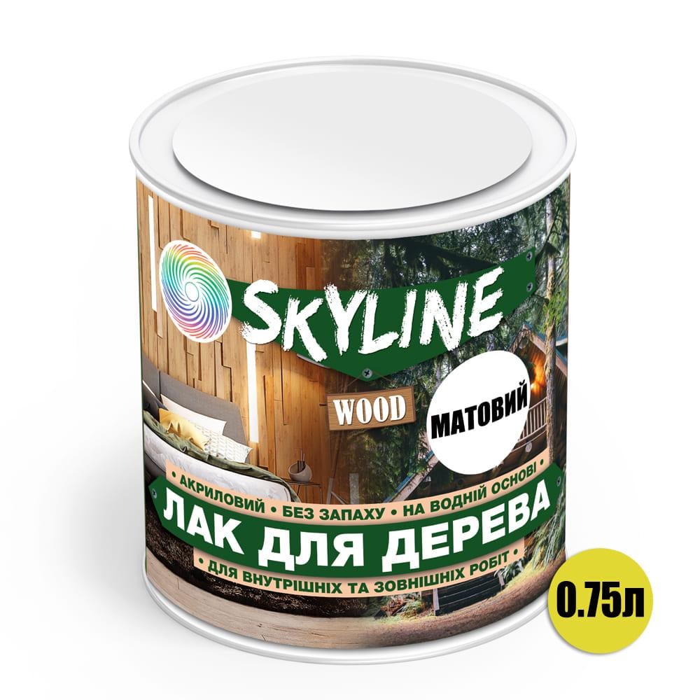 Лак для дерева Skyline Wood акриловый матовый 0,75 л Прозрачный - фото 2