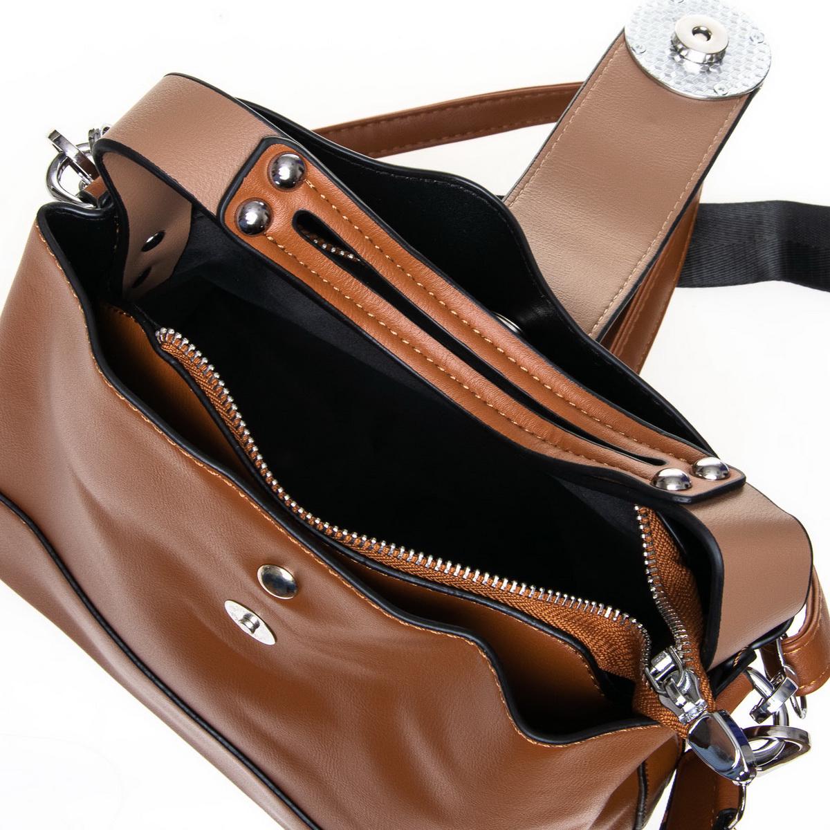 Женская модельная сумочка FASHION 66052 рыжий - фото 4 Женская модельная сумочка FASHION 66052 рыжий - фото 4