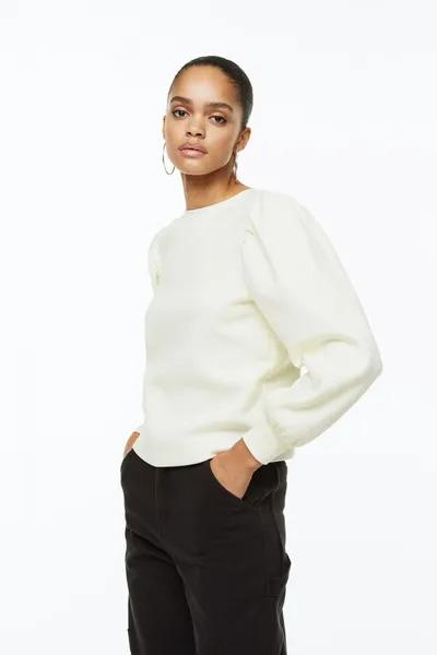 Свитшот H&M 1145321П XXL Молочный (1111109410033)