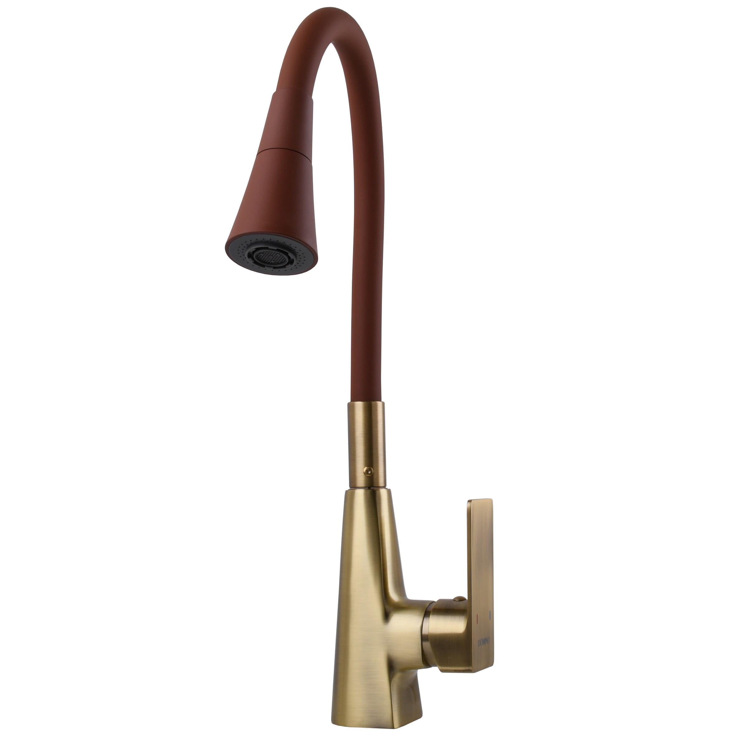 Смеситель кухонный DOMINO Dionis DDD-203SM-BR-R10 с гибким изливом Бронзовый/Коричневый матовый (37460048) - фото 5