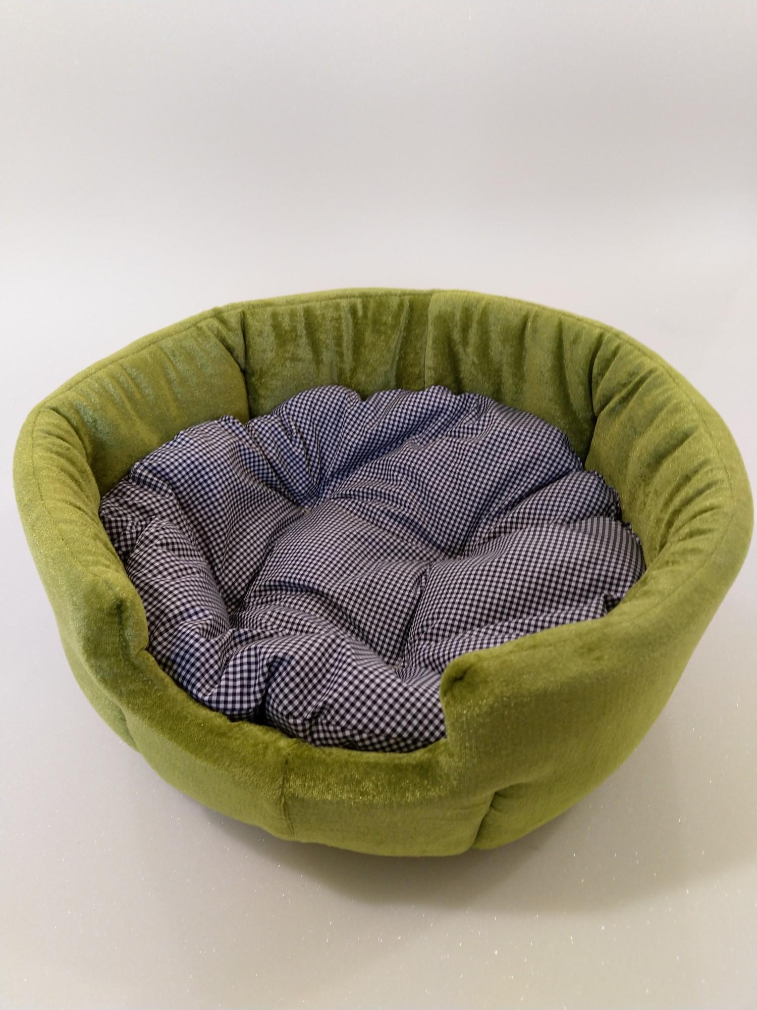 Лежанка для собак и кошек Luch home с подушкой 38х38х15 см Хаки (26890862) - фото 1 Лежанка для собак и кошек Luch home с подушкой 38х38х15 см Хаки (26890862) - фото 1