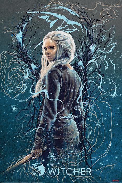 Постер плакат Ведьмак Ласточка Цири/The Witcher Ciri the Swallow 61x91,5 см