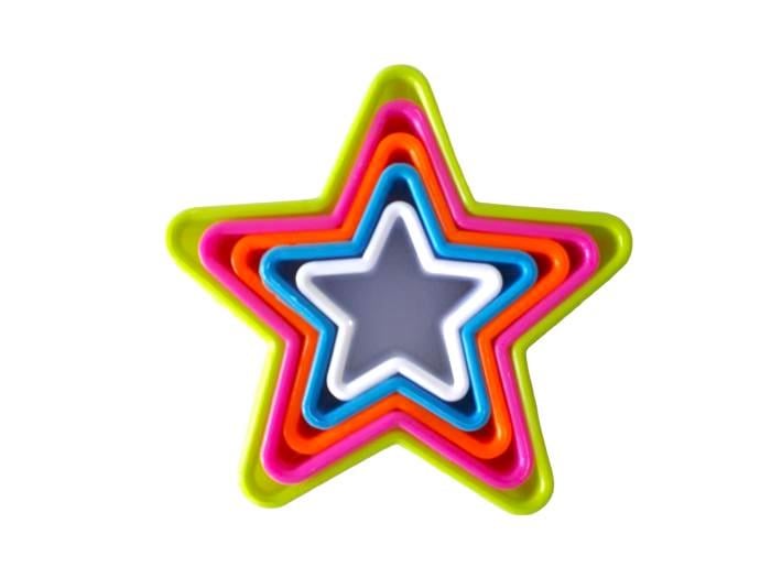 Форма для печенья и коврижек Звезда пластиковая 3 см 5 шт.