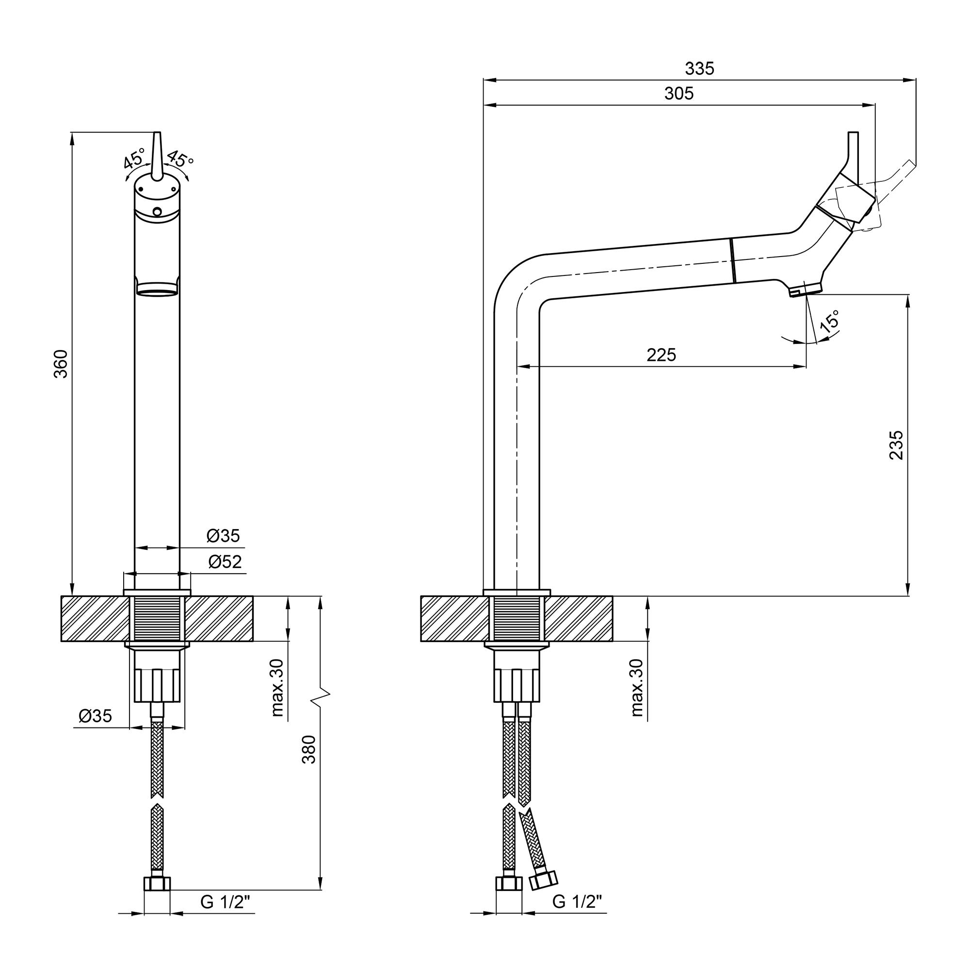 Смеситель для кухни Qtap Kuchyne 95102FC (SD00047676) - фото 2 Смеситель для кухни Qtap Kuchyne 95102FC (SD00047676) - фото 2