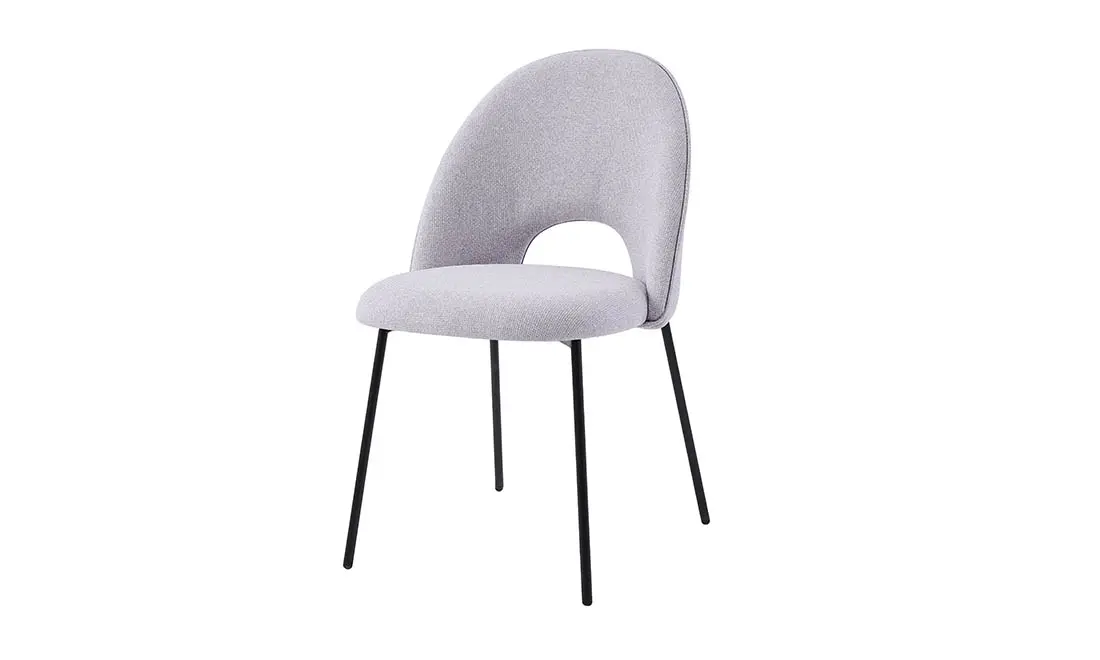 Стілець Каспер метал сидіння тканина 505x535x810 мм Світло-сірий