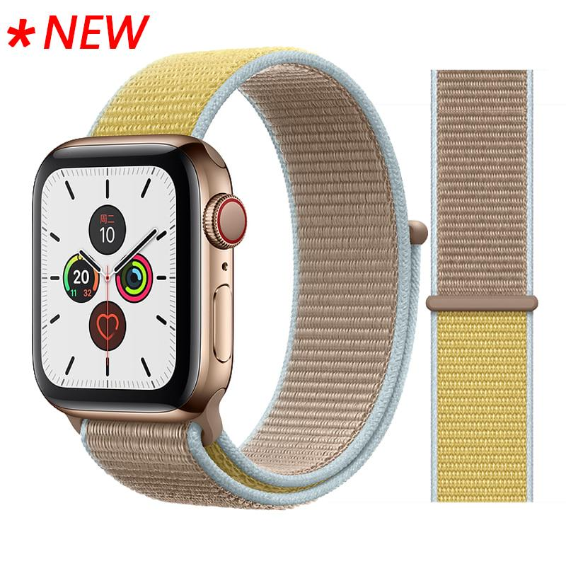 Ремінець нейлоновий Sport Loop Band для Apple Watch 42/44/45 мм Series SE/7/6/5/4/3/2/1 №48 Camel - фото 2