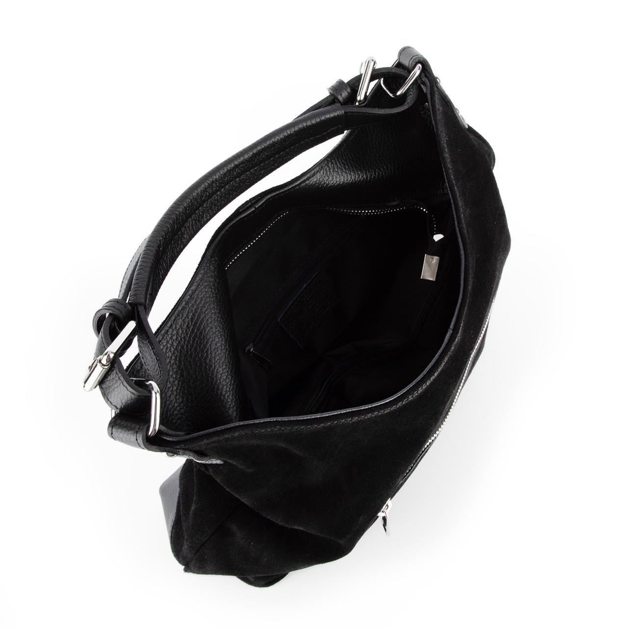 Сумка-шопер жіноча Virginia Conti 03735 замшева Чорний (2738283229) - фото 5 Сумка-шопер жіноча Virginia Conti 03735 замшева Чорний (2738283229) - фото 5