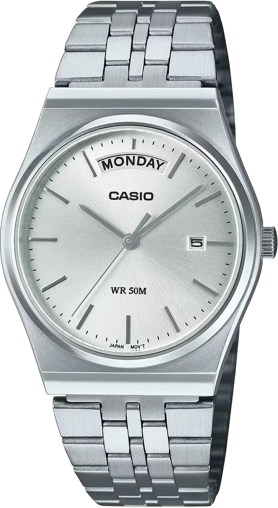 Мужские наручные часы Casio MTP-B146D-7A Timeless Collection со стальным корпусом Белый (2898106726)